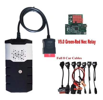 without Bluetooth v9.0 плата vd ds150e cdp с bluetooth. R0/. R3 OBD2 сканер инструмент для delphis+ полный 8 автомобилей/грузовиков кабелей - Цвет: without Bluetooth