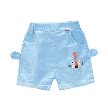 Из хлопка для маленьких мальчиков, принт с героями мультфильмов Короткие штаны, брюки Летняя одежда для детей по колено Повседневное шорты детская одежда