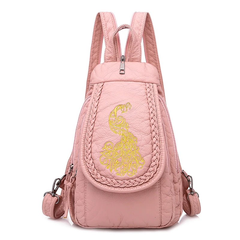 2019 женские кожаные рюкзаки для девочек Sac A Dos маленькая дорожная сумка через