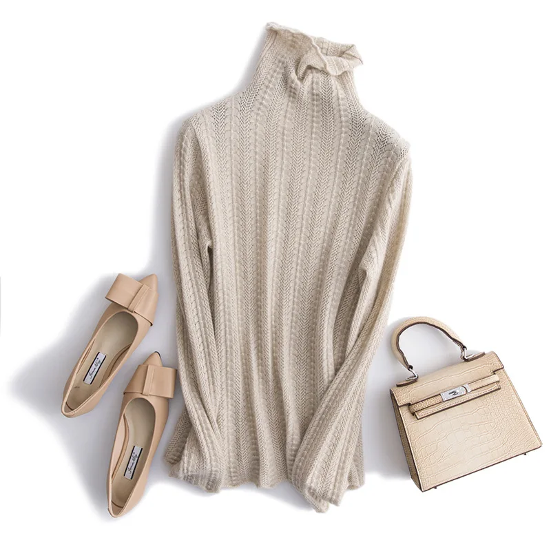

Cashmere sweater 2019 autumn winters is light sets luxury hook flower turtleneck render cashmere sweater thin sweater