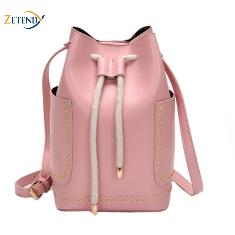 

Shoulder Bags Personality Girl Diagonal Package Korean Version of The Wild Student Fashion Bucket String Bag Durable Waterproof
