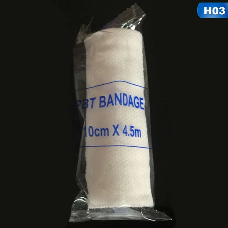 H03 10cm x 4.5m Эластичный Бандаж аптечка Марля рулон повязка на рану медицинский уход аварийная повязка для ухода Спорт на открытом воздухе лечение растяжения - Цвет: H03 10cm x 4.5m