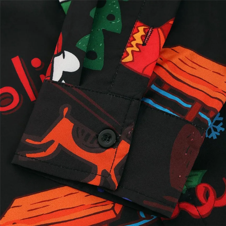 Camisas Hombre Manga Larga приталенная мужская повседневная Рождественская рубашка с принтом животных, топ, блузка, Рождественская мужская рубашка