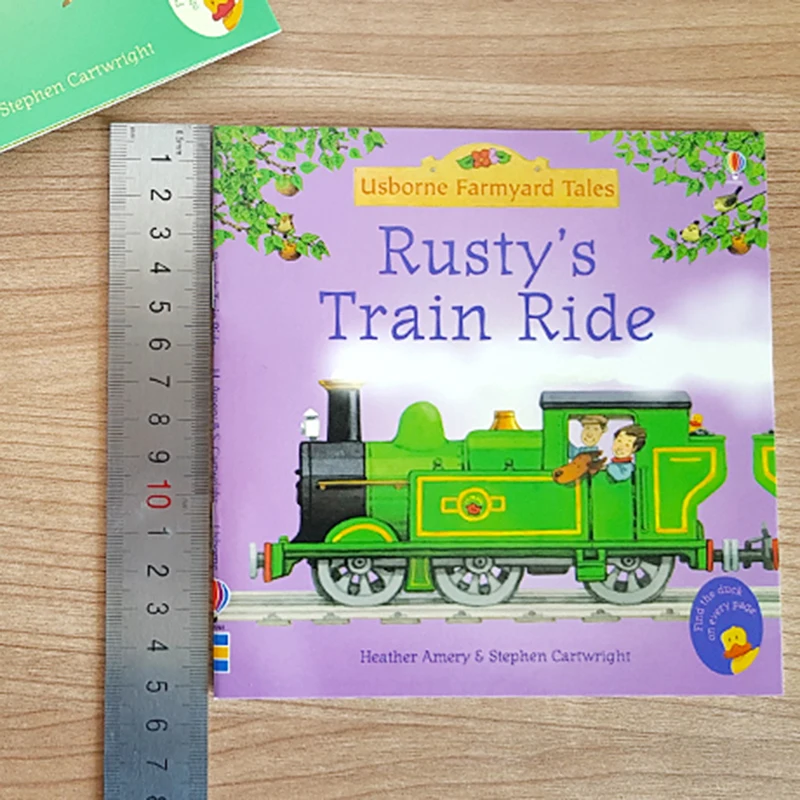 Elegir al azar 5 unids/set 15x15cm Usborne mejores libros de imágenes niños bebé historia famosa inglés Farmyard Tales Series Farm Story