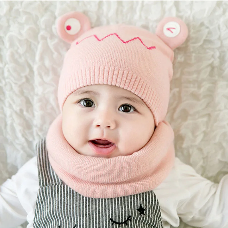 Light Pink 2 шт./компл. новорожденных детская шапочка колпачок шарф хлопчатобумажный трикотажный детский Кепки для мальчиков и девочек трусы с любимыми персонажами из мультфильмов, детский головной убор, кепка бейсболка береты бини Baby muts - Цвет: Light Pink