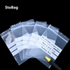 StoBag 20wire Transparent Small Ziplock Plastic Bags Can Written Bags Food Snack Package Supplies Screws Vacuum Poly Clear Bags 4