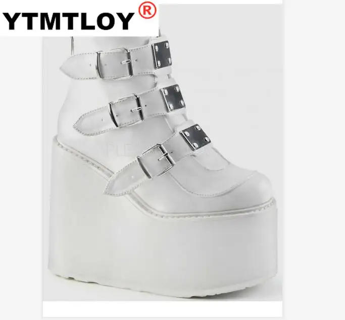 Популярные женские ботинки из искусственной кожи на высоком каблуке Botas Mujer