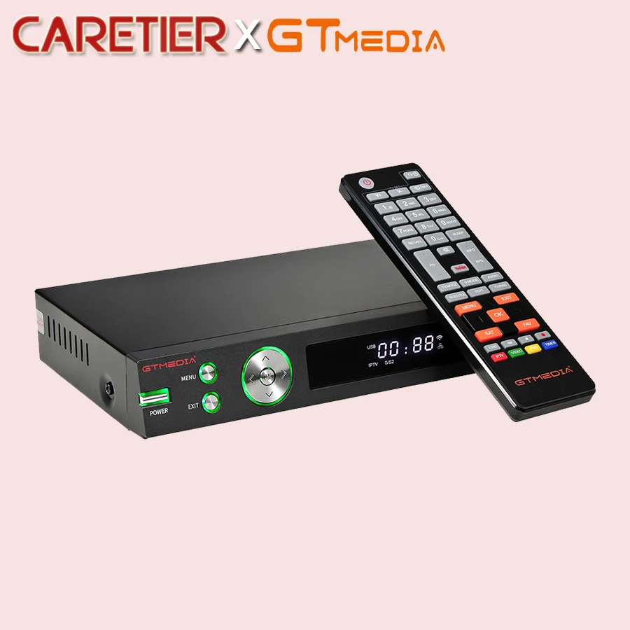 1PC 2021 Set Top Box Gtmedia V8 Turbo FTA(Free Air) Channels DVB-S2X/T2/C Digibox Combo YouTube Media Player Satellite Receiver |