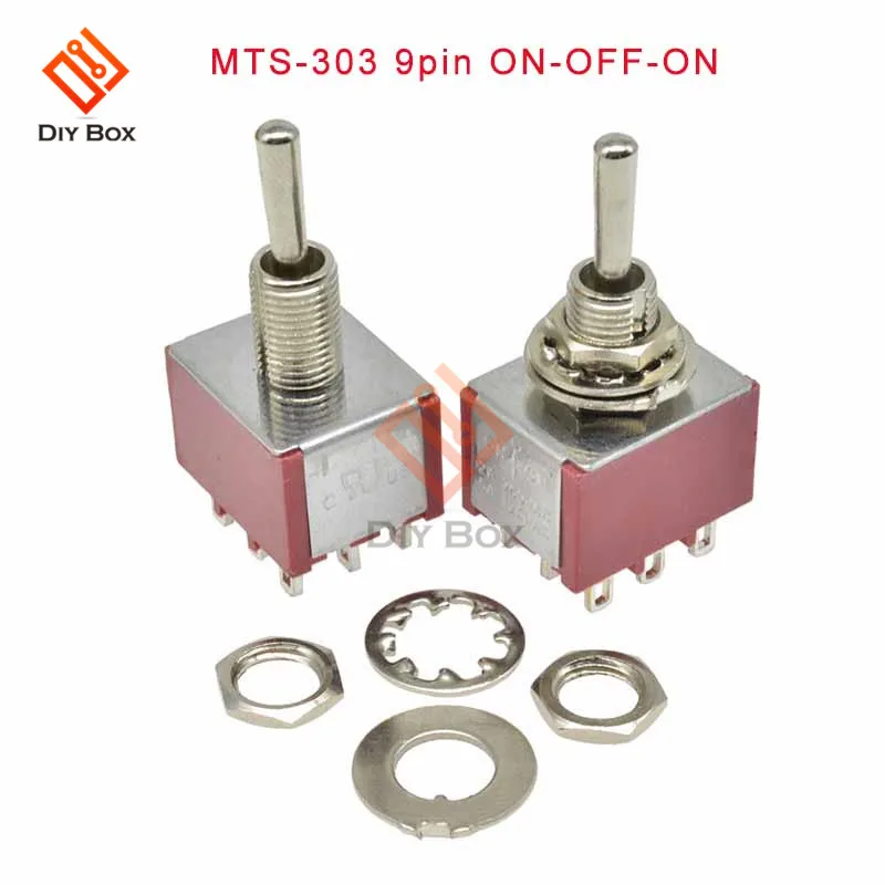 MTS-102/103/202/203/302/303/402/403/123/223 тумблер 3Pin 6Pin 9Pin 12Pin 6 мм промышленного алюминиевого профиля миниатюрный переключатель модуль коммутатора - Цвет: MTS-303 9pin
