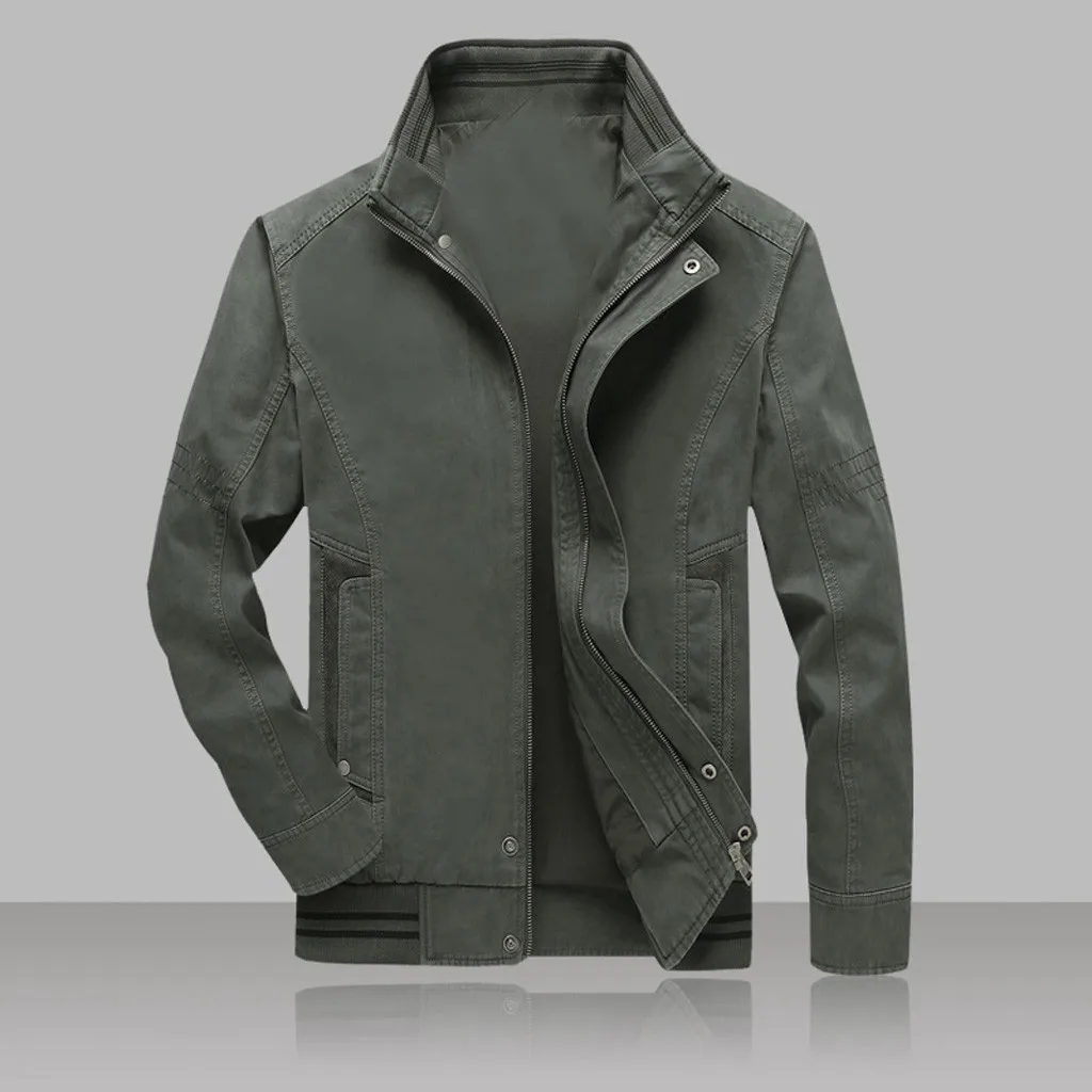 Мужская Осенняя Повседневная модная однотонная Лоскутная куртка на молнии Chaqueta Hombre Jaqueta Masculino Casaco Fashion A55