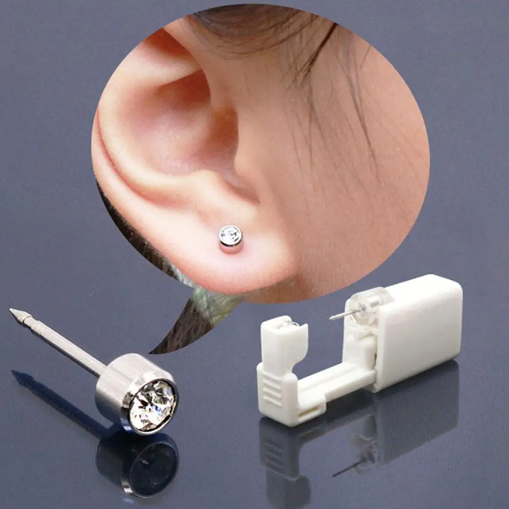 1PC Disposable Sterile Ear Piercing Unit Hot Healthy Ear Studs Safety Asepsis Disposable Gun Piercing Piercer Tool Unit