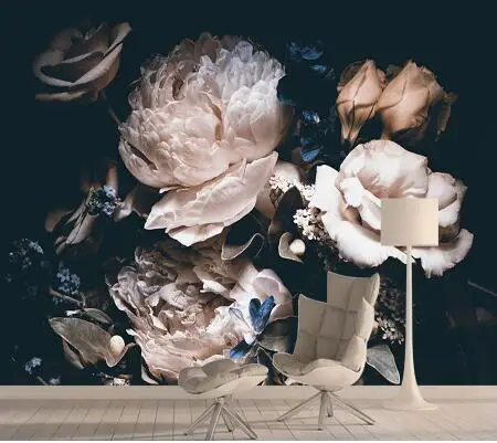 

Rose Silk Mural Wallpaper 3d Nature Contact Wall Paper Papers Home Decor Wallpapers for Living Room 3d Self Adhesive Murals Art