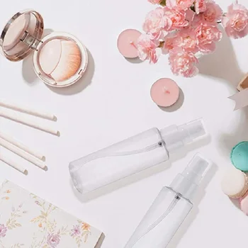 

5/10/20 pcs 50ml Transparent atomizer Bottle Clear Mist Plastic empty pump Travel squeeze bottle Refillable Liquid Container