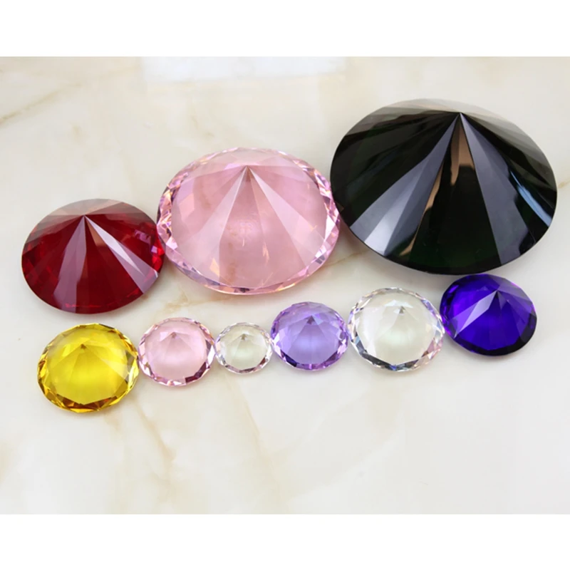 8 Colors Crystal Paperweight Faceted Cut Glass Giant Diamond Jewelry Home Decor Crafts for ornament crafts,glass ornament,crystal stone ornament,crystal ornament,miniature figurines,resin ornaments,resin crafts