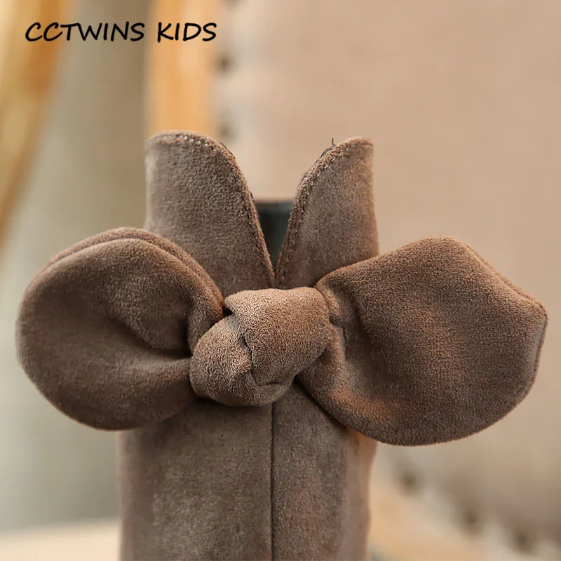 CCTWINS/детская обувь; коллекция года; осенние детские замшевые сапоги; модные сапоги до колена; Брендовая обувь с бабочками для девочек; HB027