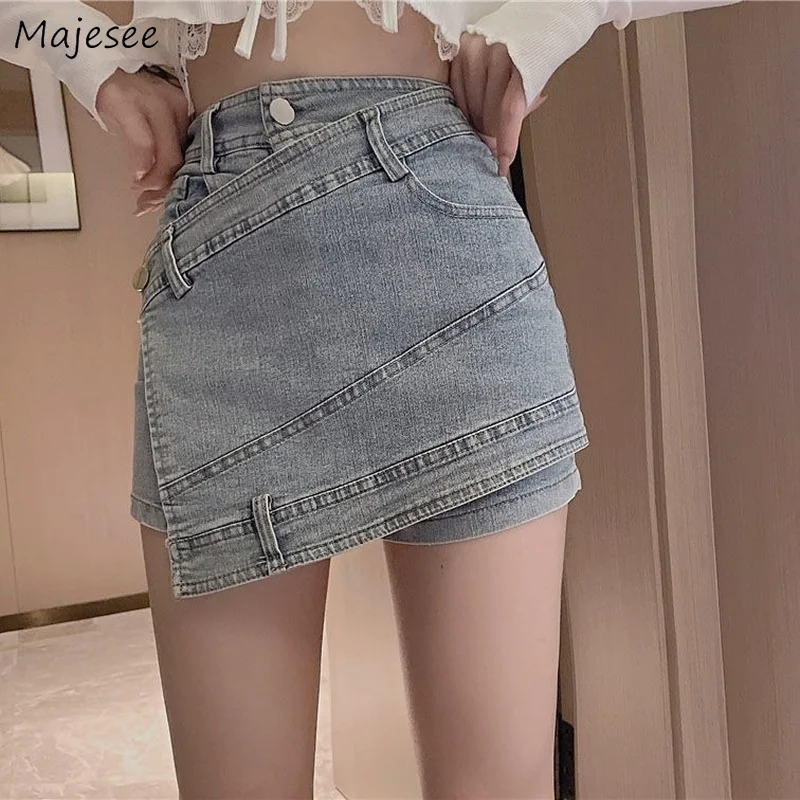 

Shorts Women Solid Fashionable Skinny Summer High Waist Feminino Denim Casual Creativity All-match Abdomen Korean Style Popular