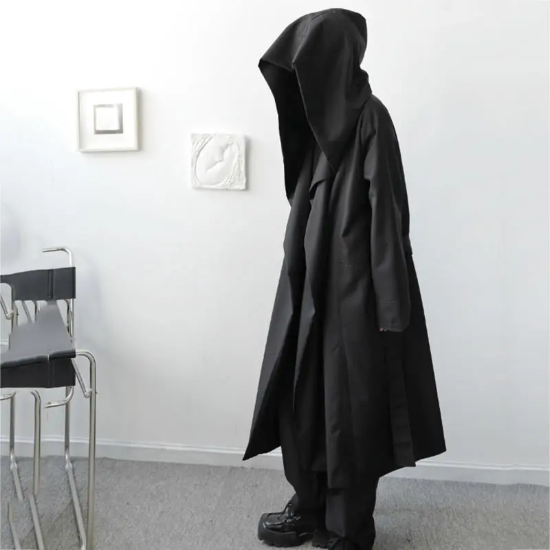 XITAO Drawstring Waist Solid Trench Women 2020