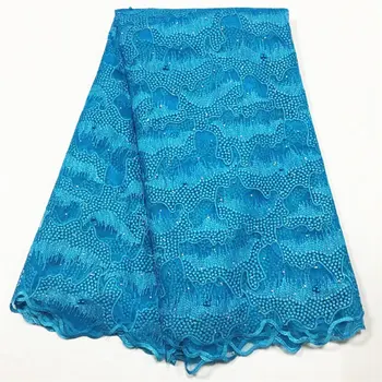 

Bridal Beaded Tulle Mesh Embroidered Lace Fabric with stones Latest Nigerian Lace Fabric High Quality Dubai Fabric N2812