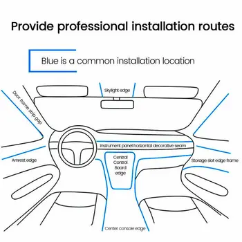 

3meters Light Power cable Strip Blue LED Interior Atmosphere Glow Lamp