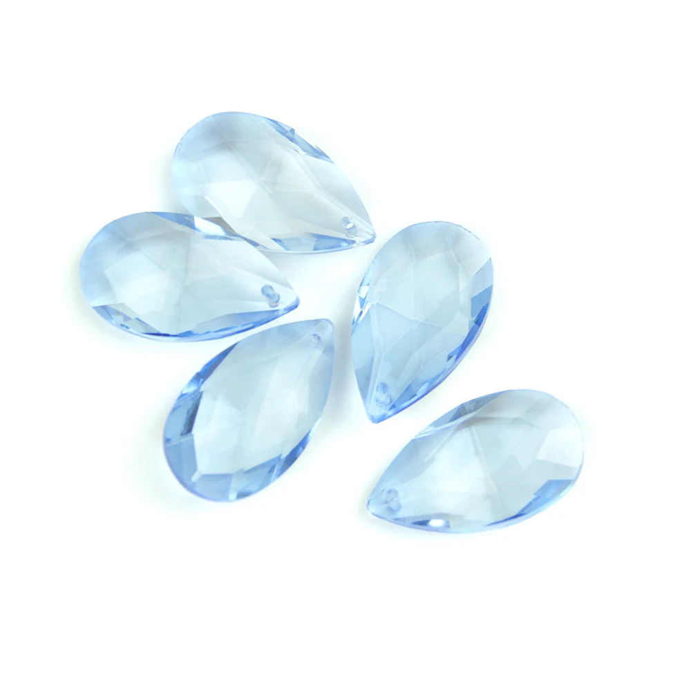 Lt.blue 22mm/38mm/50mm/63mm/76mm Chandelier Glass Spare Parts Pendent Crystal Used Chandelier Lighting