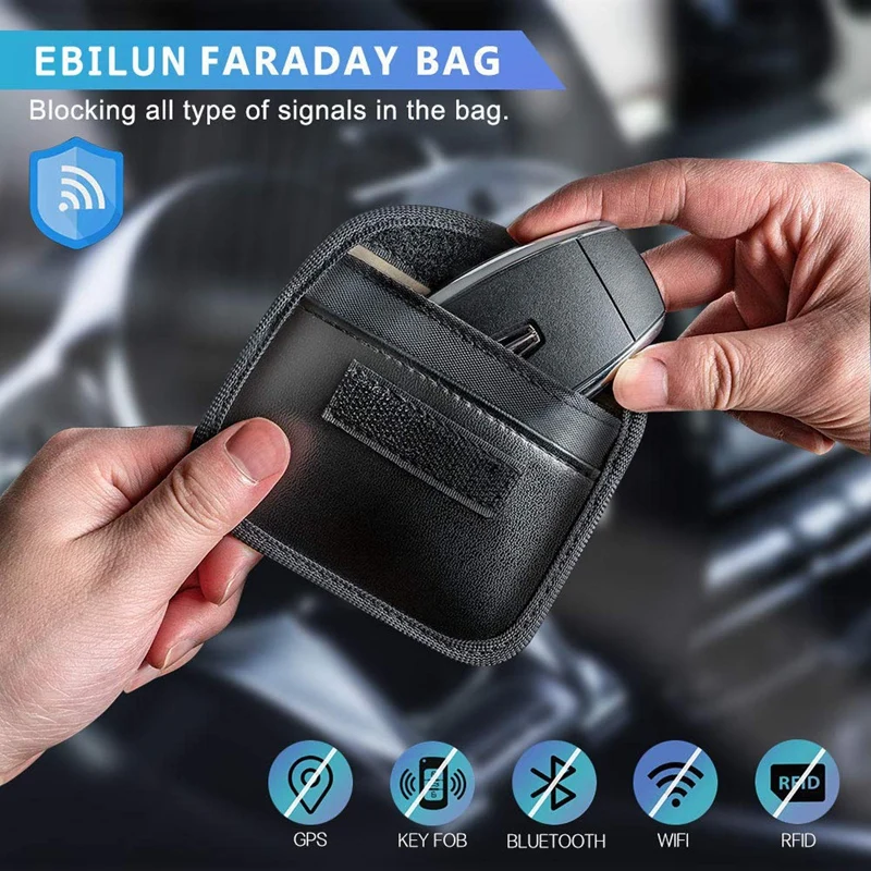 Faraday Box with Faraday Pouch 2 Pack, Keyless Entry Car Key Safe
