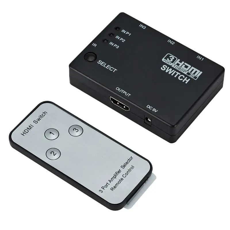 HDMI 3 порта переключатель разветвитель концентратор с пультом 1080p для PS3 PS4 Xbox One HDTV