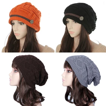 

Fashion Casual Beanies Hats Unisex Hip-hop Cap Snapback Ladies Solid Color Skull Wool Neck Warmer Winter Knitted Beanies Hat Cap