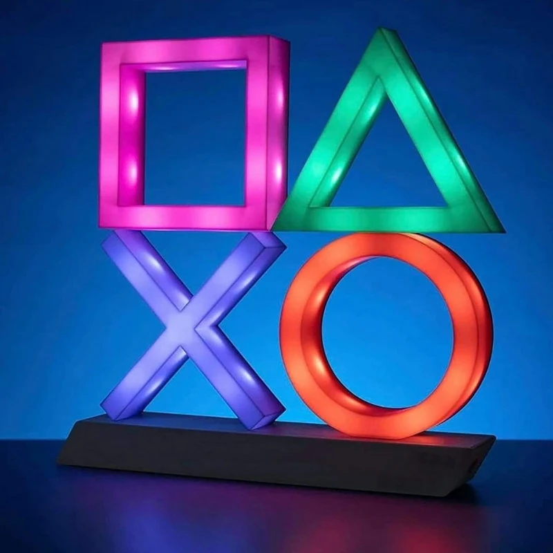 Playstation Voice Control Game Icon Licht Acryl Atmosphäre Neon Ornament LED #DE