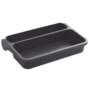 

Portable Folding Kitchen Organizer Dish Vegetables Drain Rack Tray Drainer Drying Rack Sink Basket Sponge Holder Home Storage Bl