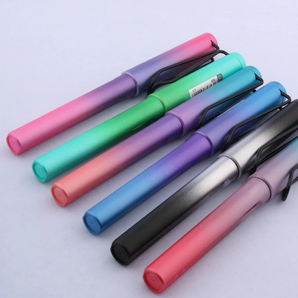 fashion color Gradient EF Nib BLUE purple aurora Fountain Pen