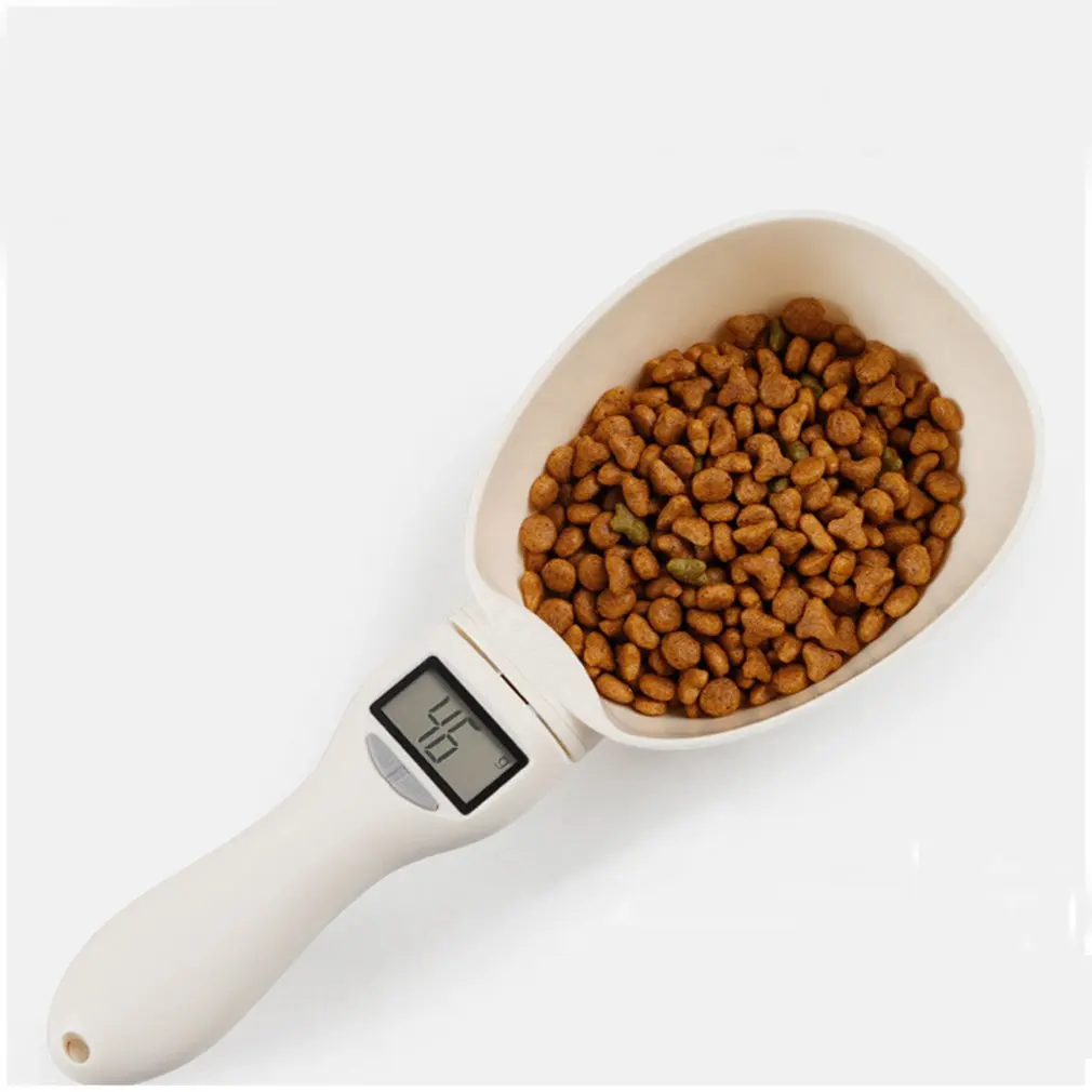 Pet Food Measuring Spoon Dog Cat Feeding Spoon Bowl Electronic Weighing Spoon