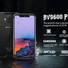 Blackview BV9600 Pro IP68 водонепроницаемый мобильный Helio P70 Восьмиядерный 6 ГБ ОЗУ 128 Гб ПЗУ 6,2" AMOLED Android 9,0 прочный смартфон 4G