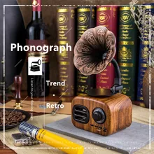 [Walnut] Беспроводная колонка с Bluetooth цветочным динамиком ретро большой громкость фонограф динамик мини портативный телефон подарок