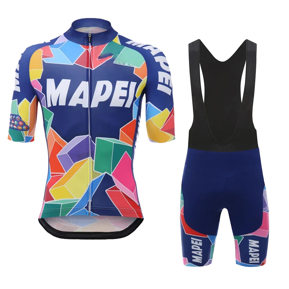 2020 Летние Велоспорт Джерси для мужчин MAPEI комплект коcтюм с коротким рукавом