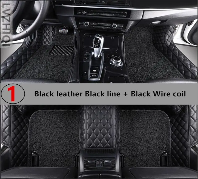 C Model 1 Коврик для Ленд Ровер Range Rover Sport(Land Rover Range Rover Sport- футов ковры шаг Авто вышивка кожа провод катушки 2 Слои коврик - Название цвета: C Model 1