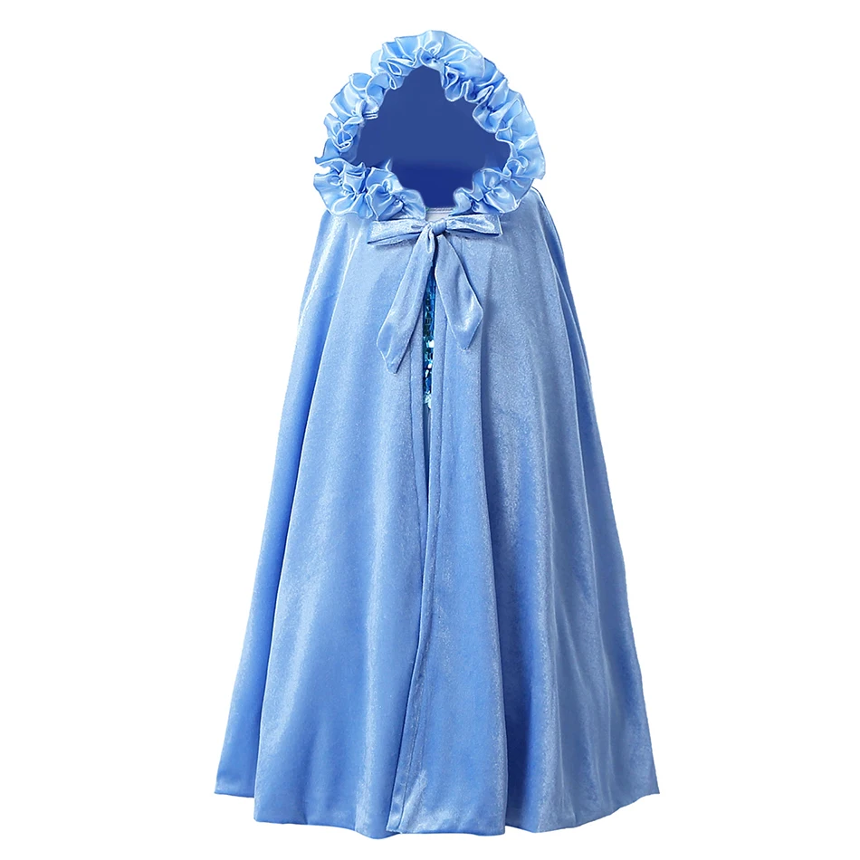 Новое Детское платье для девочек, одежда Эльза 2, Снежная королева, маскарадный костюм на Рождество, день рождения, трикотажные платья