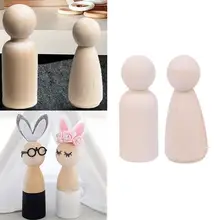 DIY деревянные поделки, незавершенная деревянная живопись, семейные мужские и женские деревянные колышки для кукол, игрушки, деревянные вырезы, украшения