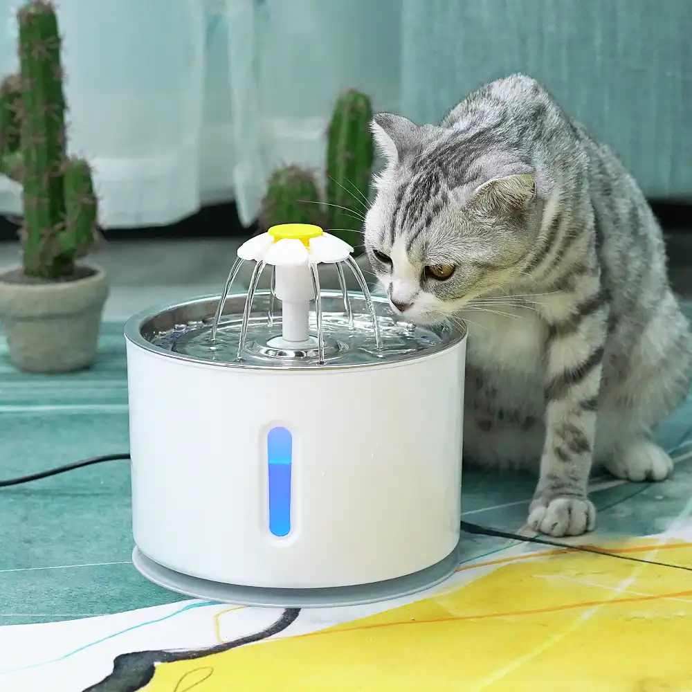 2 4l Otomatik Pet Kedi Su Cesmesi Dilsiz Led Elektrikli Su Sebili Besleyici Kediler Su Kasesi Yavru Yavru Kopek Tiryakisi Cat Feeding Watering Supplies Aliexpress