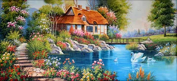 

Countryside Home Scenery Diamond Painting Manufacturers Direct Selling Customizable DIY Diamond Embroidered