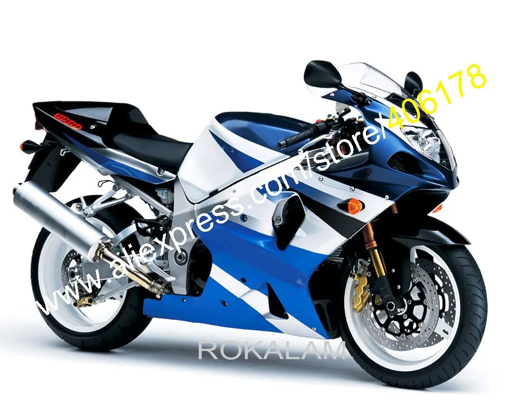 ZXMT Motorcycle Unpainted Fairing kit ABS Injesction Fairings for Suzuki GSXR1000 K1 2000 2001 2002 
