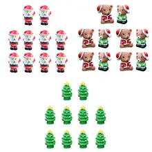 30 шт. микро пейзаж мини смолы бонсай Сказочный Сад Санта медведи деревья