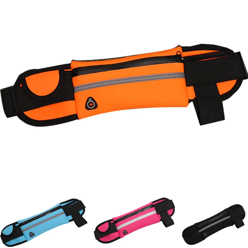 

Running bag large capacity outdoor sports waist pack diving material kettle bag night running reflective waist bag riding bag