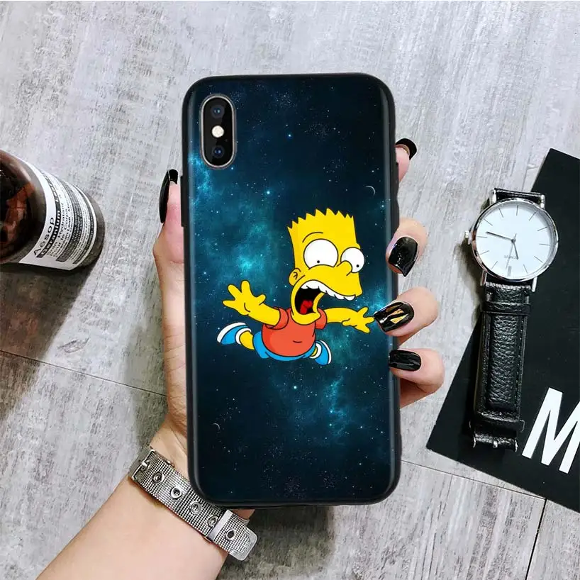Черный чехол для телефона Simpsons для Apple IPhone 11 Pro XS MAX XR 7 8 6 6S Plus X 10 Ten 5 5S SE Coque Shell - Цвет: BA291-9