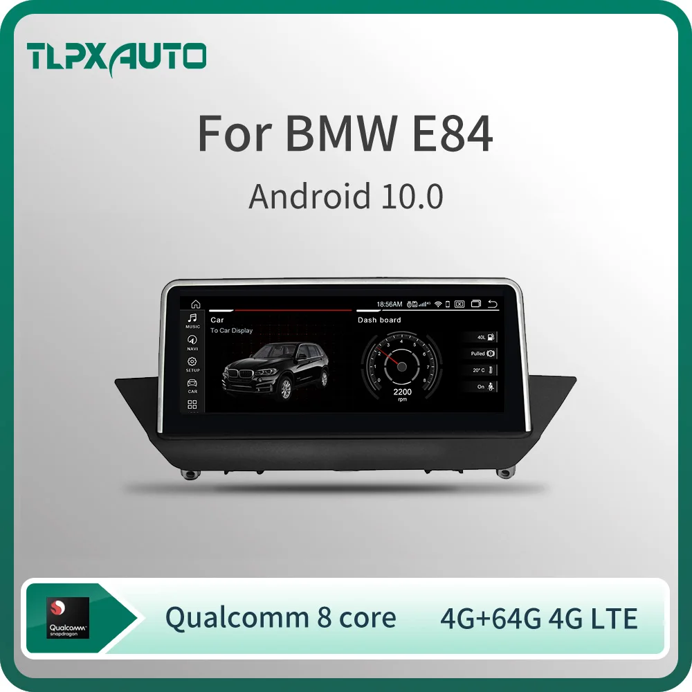 10.25&quotAndroid 10 4G+64G Qualcomm 8 Core IPS Car DVD Player MultiMedia Navigation For BMW X1 E84 2009 2015 GPS Head