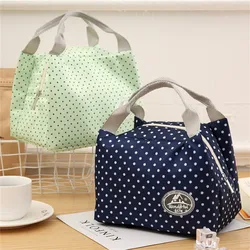 Functional Pattern Cooler Lunch Box Portable Insulated Canvas Lunch Bag Thermal Food Picnic Lunch Bags For Women Kids