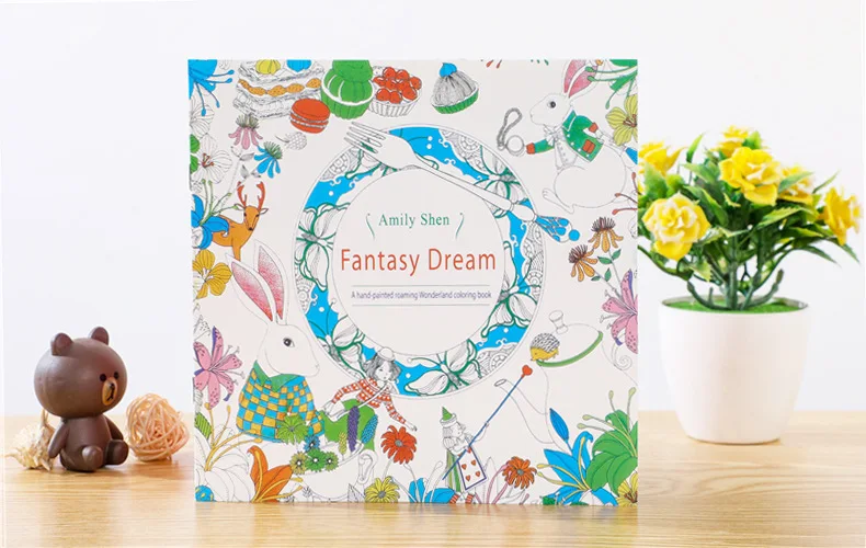 128 Pages 25*25cm The Calm Wizard of Oz Flower Grass Painting Coloring Book  Adult Students Decompression Graffiti Picture Book - AliExpress