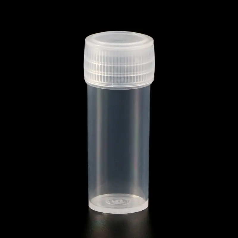 

20Pcs 5ml Plastic Test Tubes Vials Sample Container Powder Craft Screw Cap Bottles for Office School Chemistry Supplies D08A
