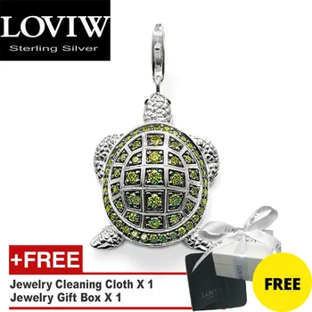 

Pendant Green Turtle Large, Brand New Fashion Jewelry Thomas sabor Accessories 925 Sterling Silver Gift For Woman Men dropship