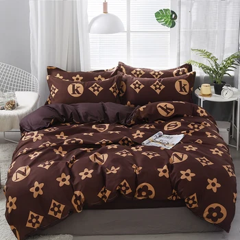 

Luxury Bedding Set 3/4pcs Geometric Pattern Bed Linings Duvet Cover Bed Sheet Pillowcases Set