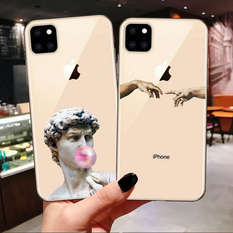 

Art Fresco Michelangelo Creation of Adam For iPhone 11 Pro Max 2019 Case Soft TPU Cover for iPhone 5S 6s 7 8 Plus Xs XR XS MAX X